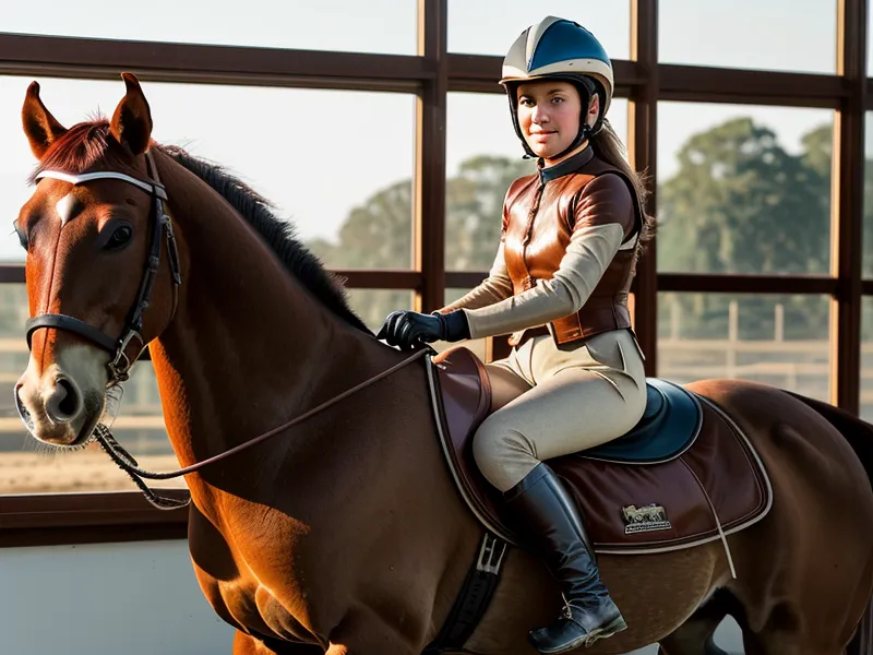 Gros plan sur les mains et le contact des rênes pendant l'incurvation du cheval