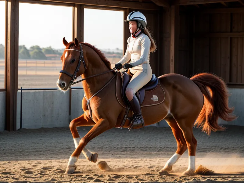 Alignement du dos et du bassin d'une cavalière travaillant sa position de cavalier et son équilibre à cheval