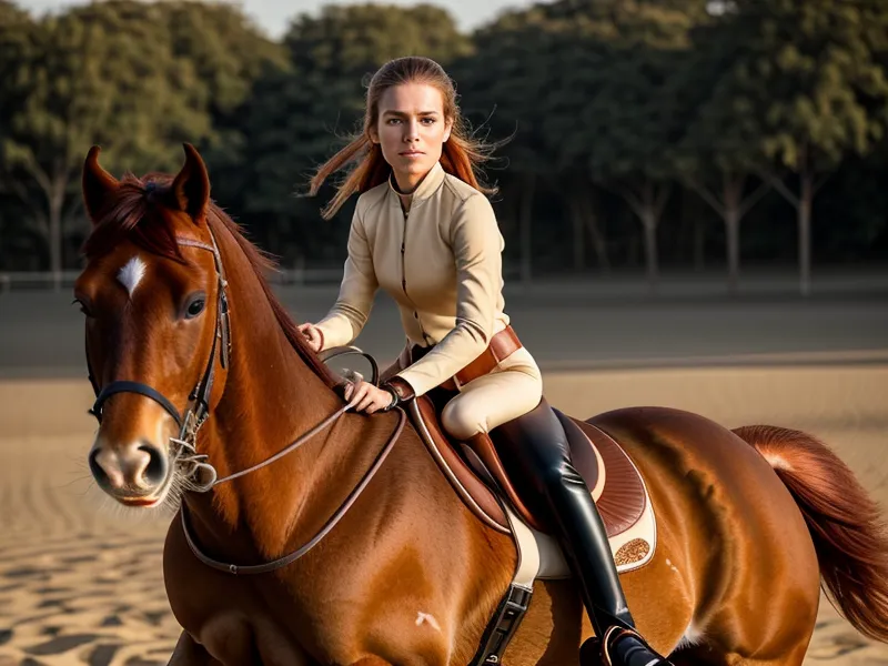 Mains de la cavalière relâchées sur les rênes, recherche de décontraction en dressage amateur