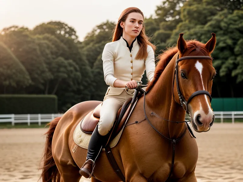 Cavalière amateur travaillant le poids du corps et l'assiette pendant une transition de dressage
