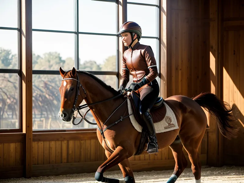 Main de cavalière sur la rêne extérieure, réglage clé pour bien négocier un coin en dressage club
