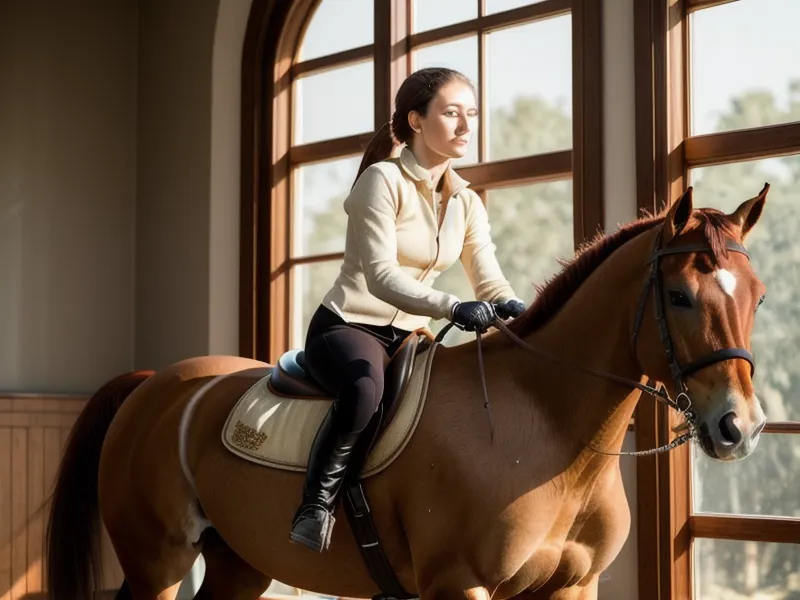 Engagement des postérieurs pendant un exercice de travail latéral, dressage cavalier amateur
