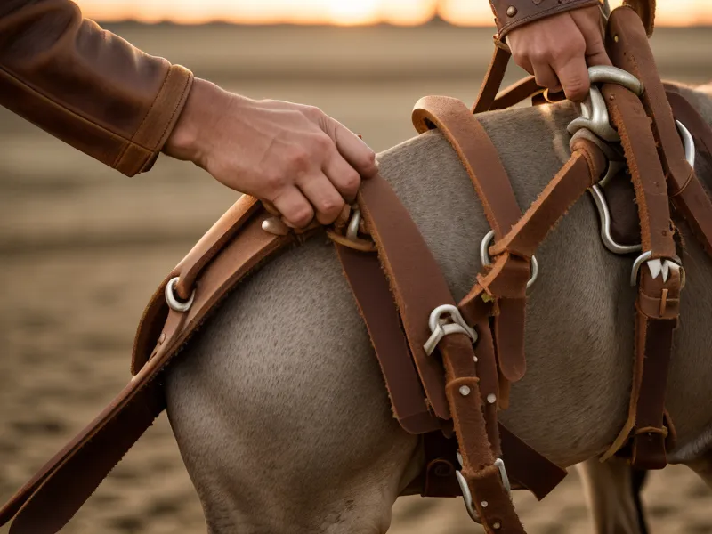 Gros plan sur les mains d'une cavalière et le contact léger avec la bouche du cheval en courbe